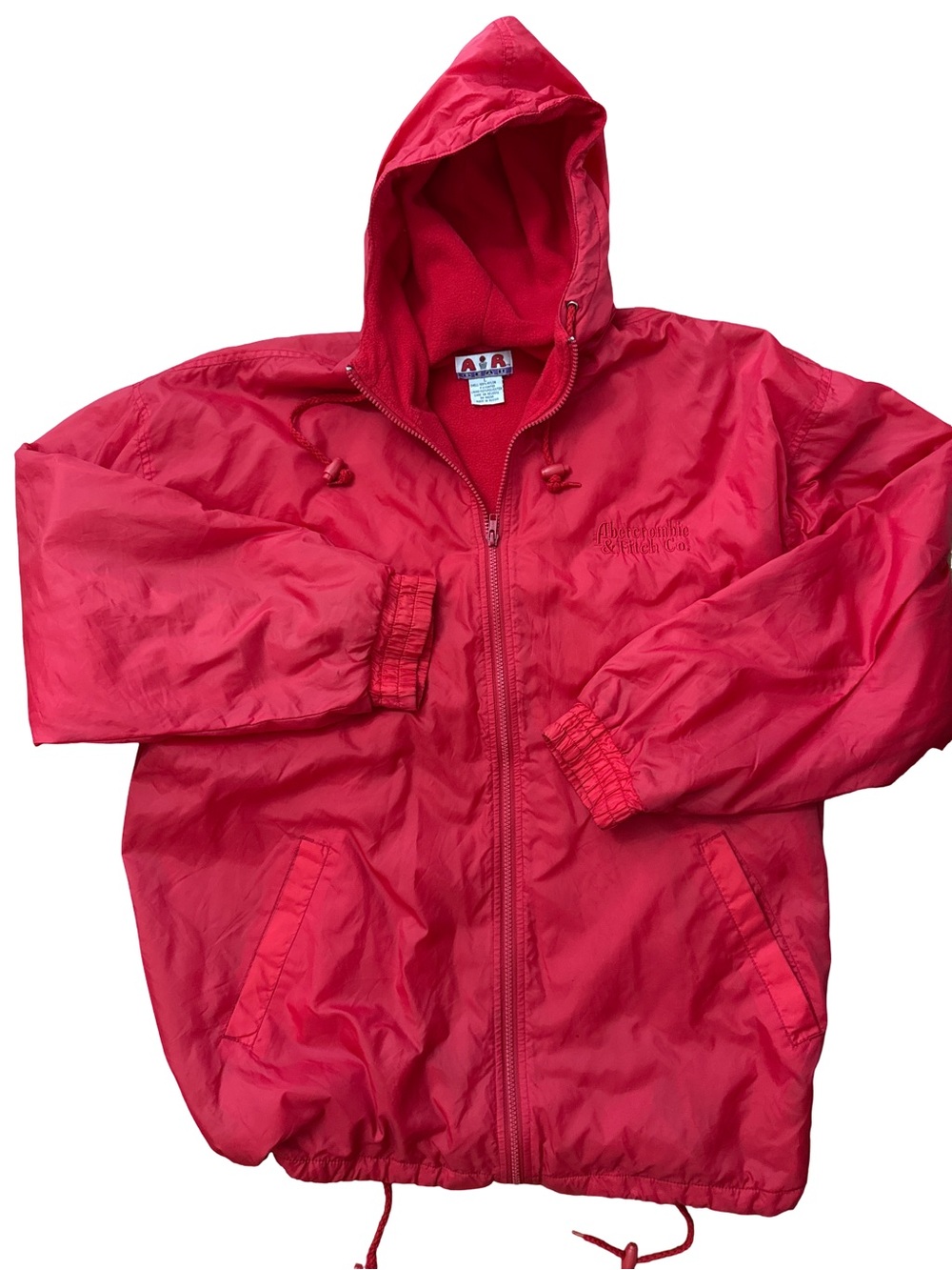 Vintage Abercrombie & Fitch Y2K Air Gear Track Jacket Men’s Sz L Red Logo - Picture 5 of 10